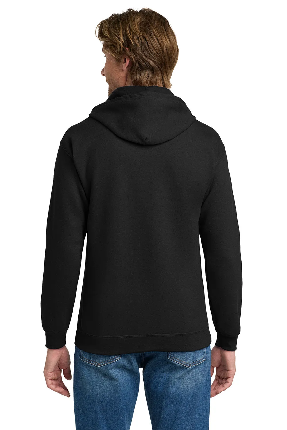 Gildan Mens Pill Resistant Full Zip Hooded Sweatshirt Hoodie w/ Pockets - Black  Affordable Clothing Gildan