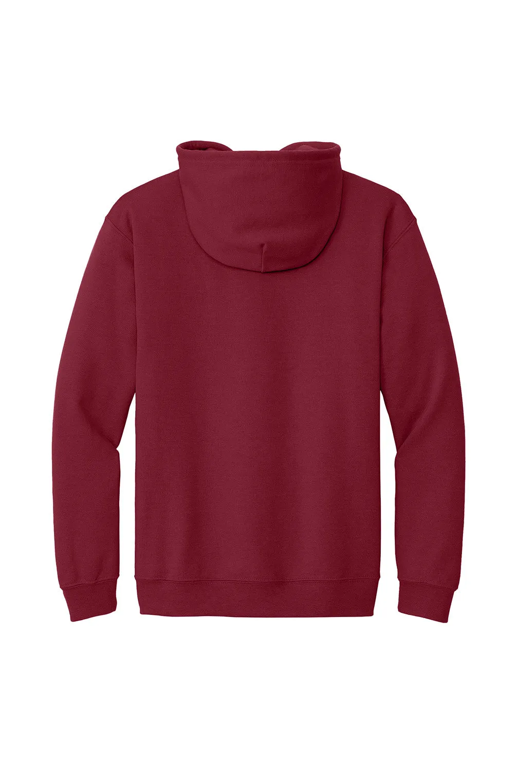 Gildan Mens Pill Resistant Full Zip Hooded Sweatshirt Hoodie w/ Pockets - Cardinal Red