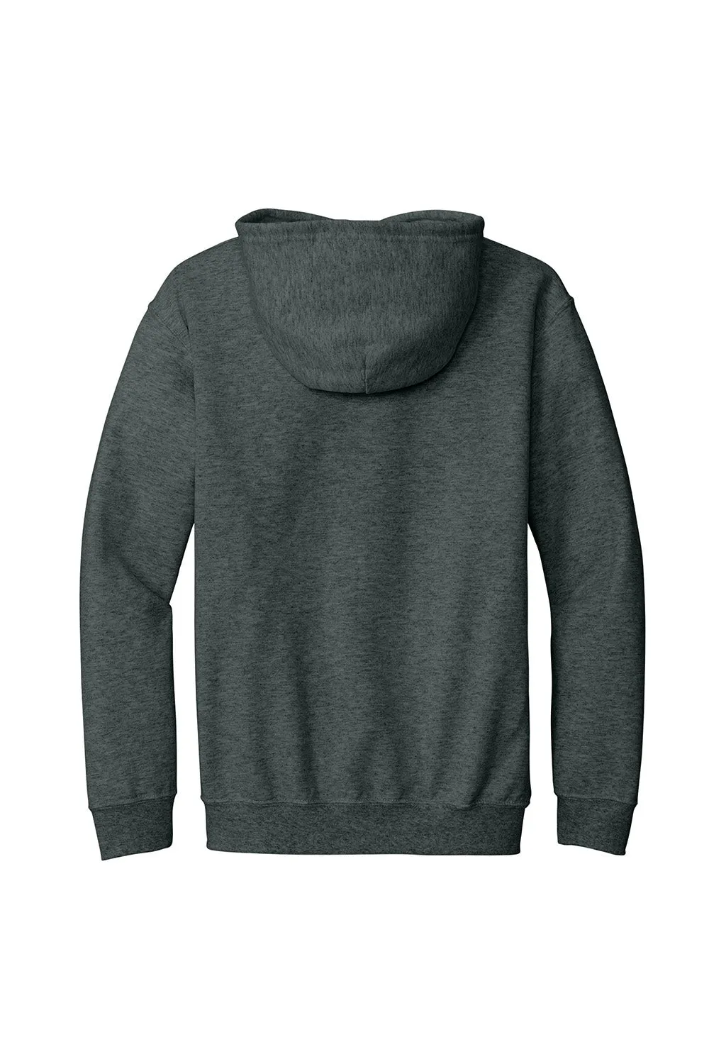 Gildan Mens Pill Resistant Full Zip Hooded Sweatshirt Hoodie w/ Pockets - Heather Dark Grey