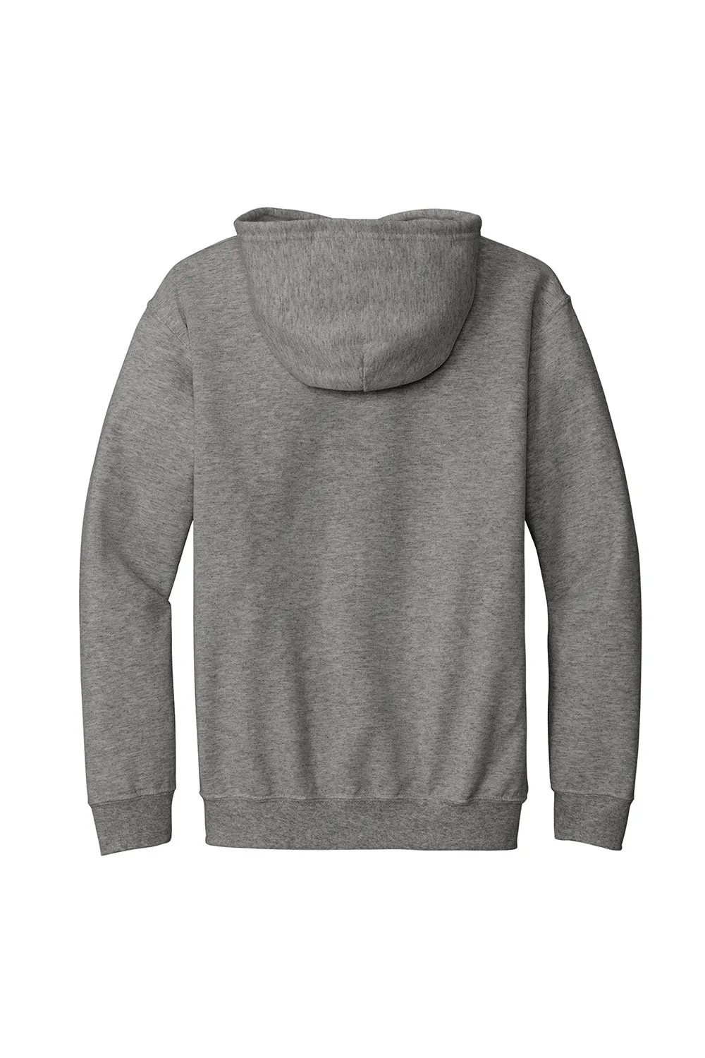 Gildan Mens Pill Resistant Full Zip Hooded Sweatshirt Hoodie w/ Pockets - Heather Graphite Grey
