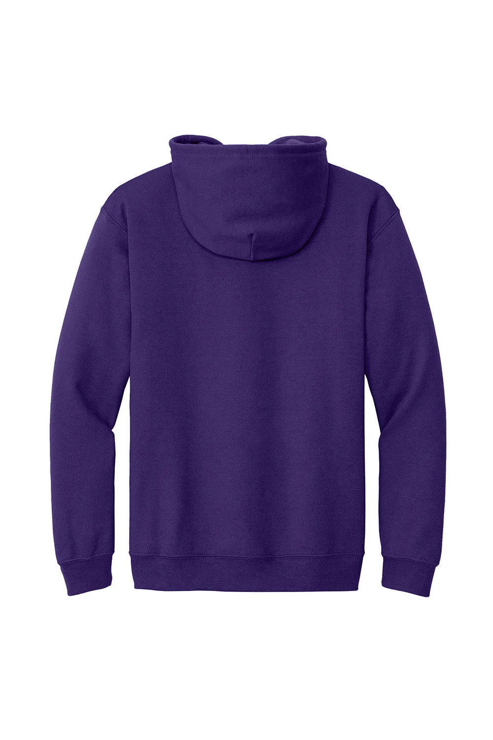 Gildan Mens Pill Resistant Full Zip Hooded Sweatshirt Hoodie w/ Pockets - Purple