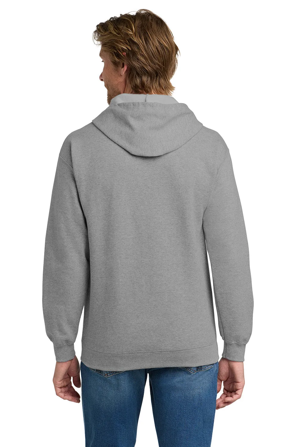 Gildan Mens Pill Resistant Full Zip Hooded Sweatshirt Hoodie w/ Pockets - Sport Grey