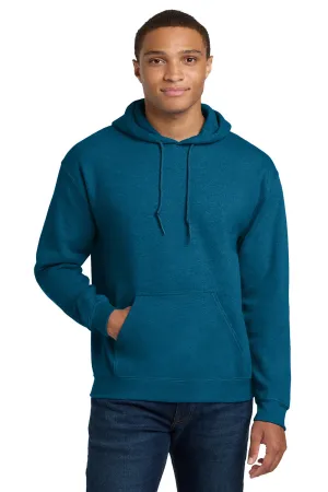 Gildan Mens Pill Resistant Hooded Sweatshirt Hoodie w/ Pouch Pocket - Antique Sapphire Blue  Affordable Clothing Gildan