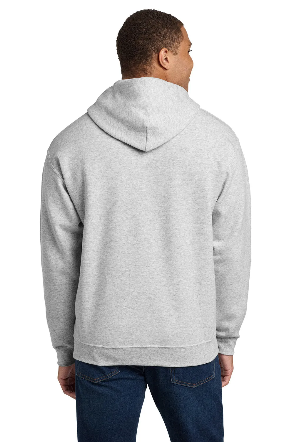 Gildan Mens Pill Resistant Hooded Sweatshirt Hoodie w/ Pouch Pocket - Ash Grey