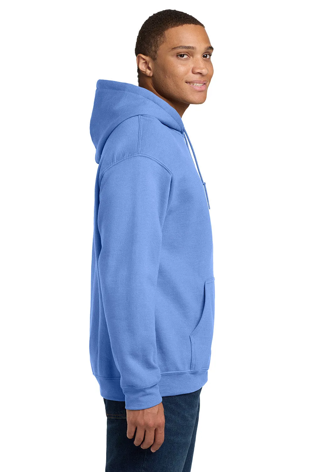 Gildan Mens Pill Resistant Hooded Sweatshirt Hoodie w/ Pouch Pocket - Carolina Blue  Affordable Clothing Gildan