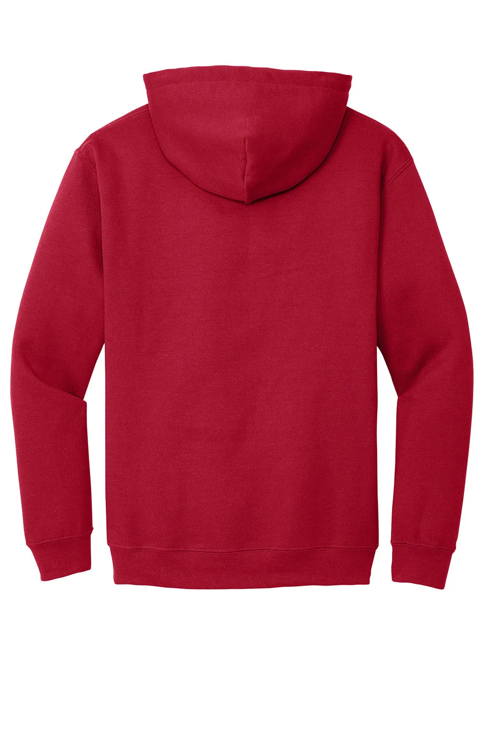 Gildan Mens Pill Resistant Hooded Sweatshirt Hoodie w/ Pouch Pocket - Cherry Red