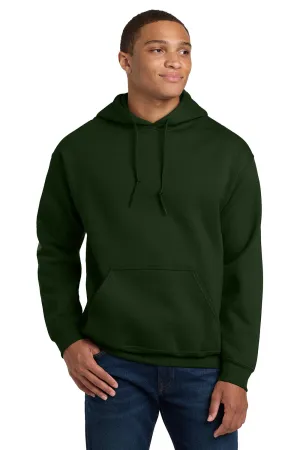 Gildan Mens Pill Resistant Hooded Sweatshirt Hoodie w/ Pouch Pocket - Forest Green  Affordable Clothing Gildan