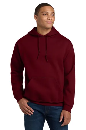 Gildan Mens Pill Resistant Hooded Sweatshirt Hoodie w/ Pouch Pocket - Garnet Red  Affordable Clothing Gildan