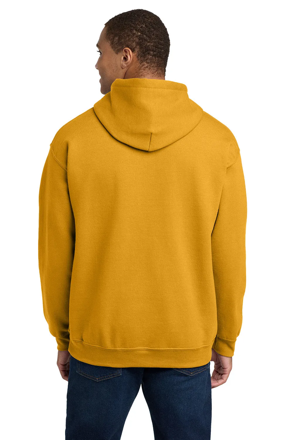 Gildan Mens Pill Resistant Hooded Sweatshirt Hoodie w/ Pouch Pocket - Gold  Affordable Clothing Gildan