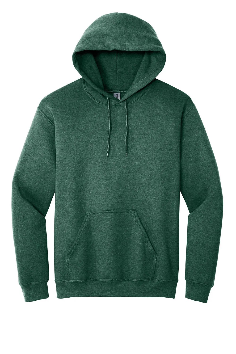 Gildan Mens Pill Resistant Hooded Sweatshirt Hoodie w/ Pouch Pocket - Heather Dark Green  Affordable Clothing Gildan