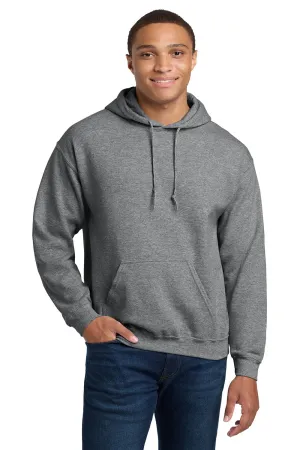 Gildan Mens Pill Resistant Hooded Sweatshirt Hoodie w/ Pouch Pocket - Heather Graphite Grey