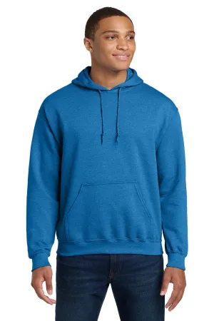 Gildan Mens Pill Resistant Hooded Sweatshirt Hoodie w/ Pouch Pocket - Heather Royal Blue  Affordable Clothing Gildan