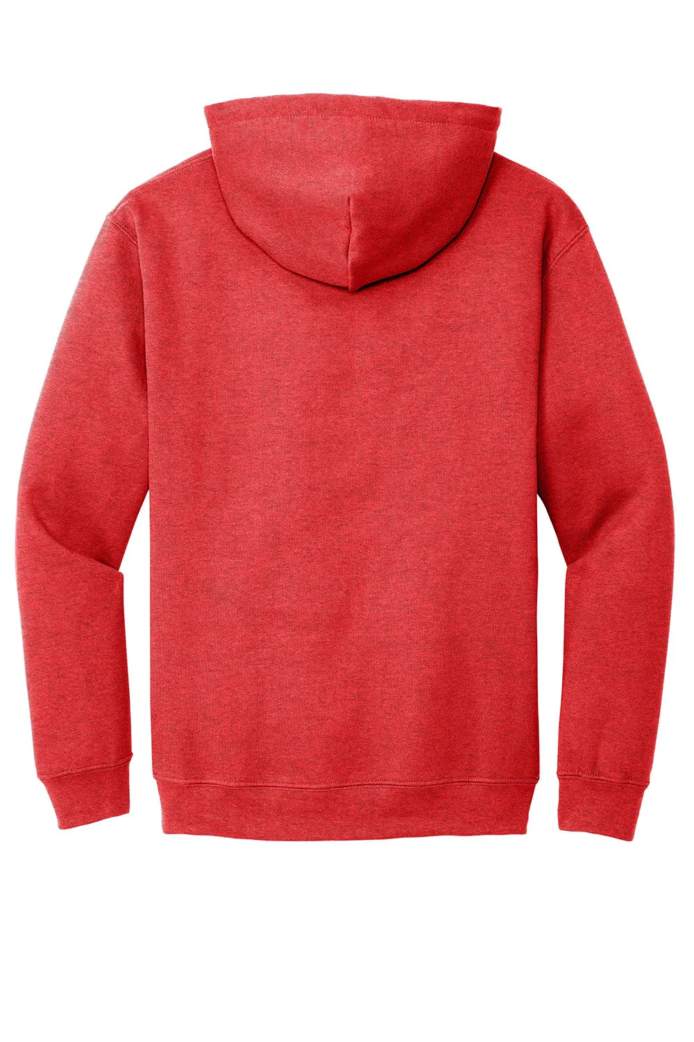 Gildan Mens Pill Resistant Hooded Sweatshirt Hoodie w/ Pouch Pocket - Heather Scarlet Red  Affordable Clothing Gildan