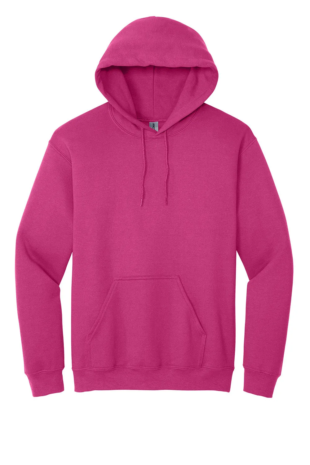 Gildan Mens Pill Resistant Hooded Sweatshirt Hoodie w/ Pouch Pocket - Heliconia Pink