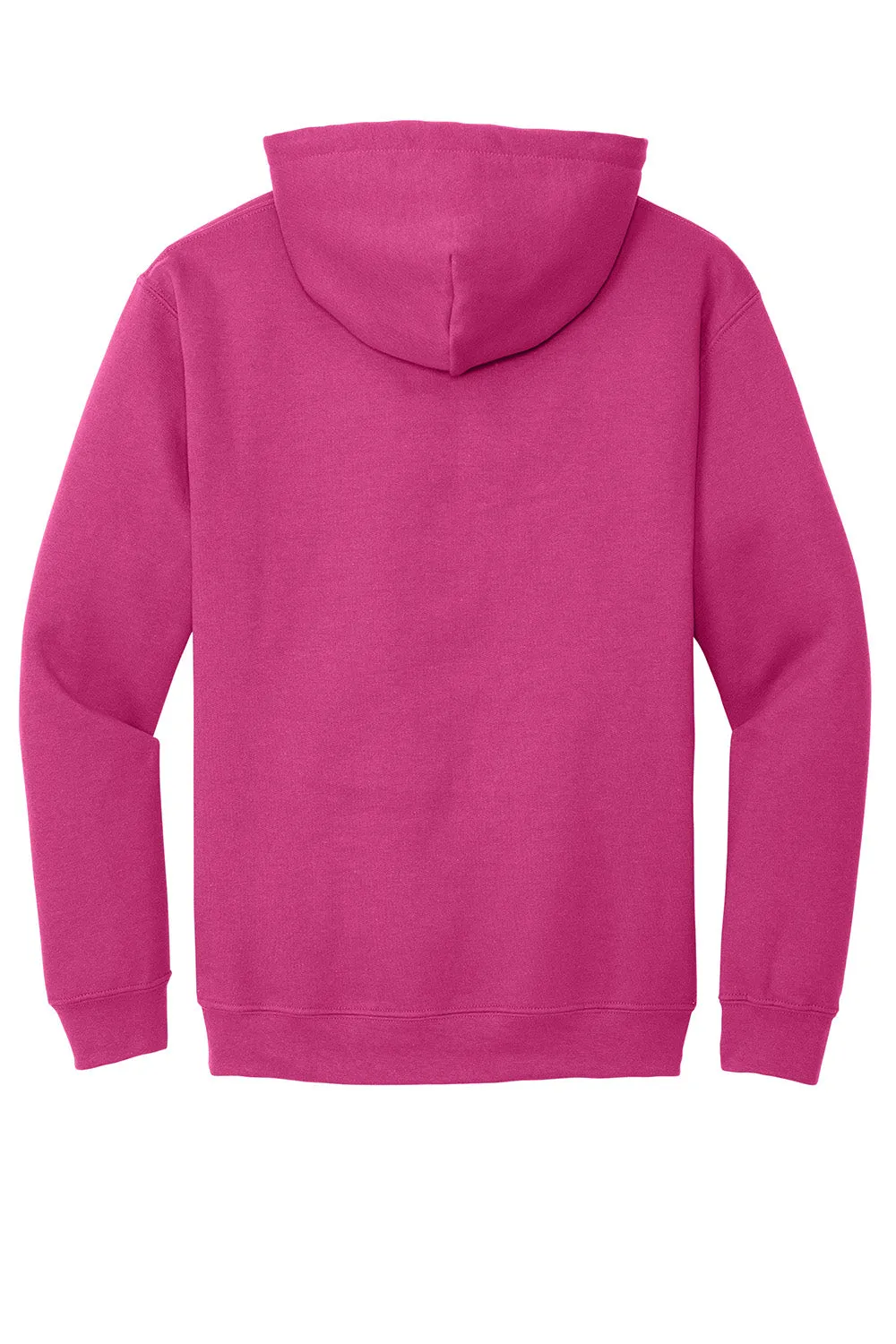 Gildan Mens Pill Resistant Hooded Sweatshirt Hoodie w/ Pouch Pocket - Heliconia Pink