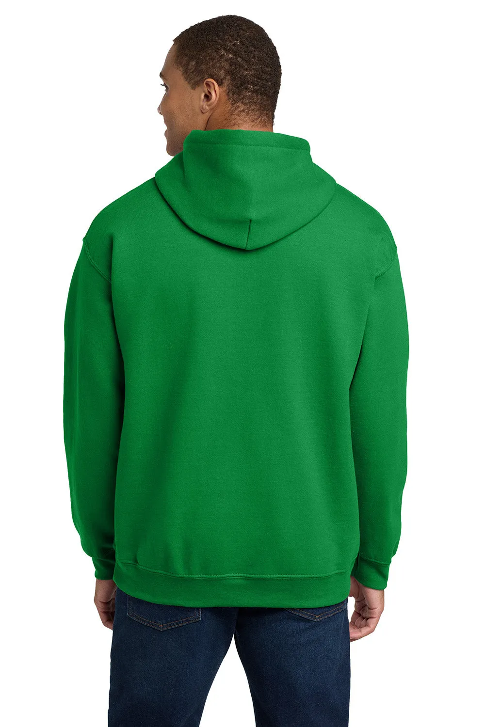Gildan Mens Pill Resistant Hooded Sweatshirt Hoodie w/ Pouch Pocket - Irish Green  Affordable Clothing Gildan