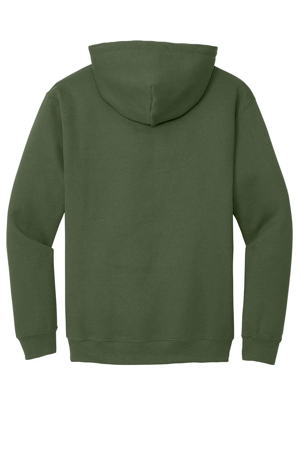 Gildan Mens Pill Resistant Hooded Sweatshirt Hoodie w/ Pouch Pocket - Military Green  Affordable Clothing Gildan