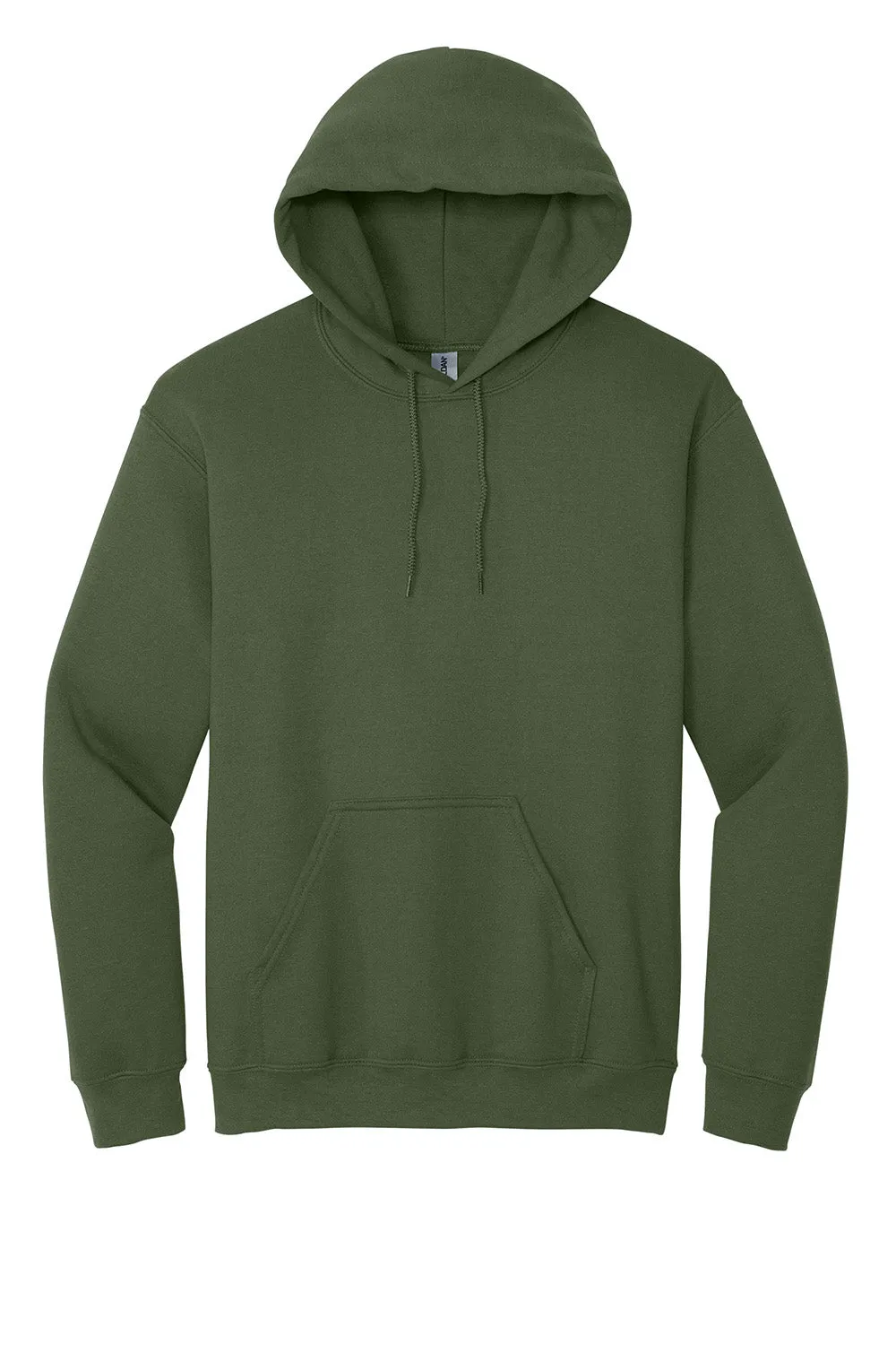 Gildan Mens Pill Resistant Hooded Sweatshirt Hoodie w/ Pouch Pocket - Military Green  Affordable Clothing Gildan