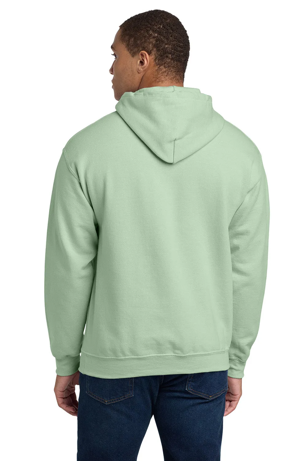 Gildan Mens Pill Resistant Hooded Sweatshirt Hoodie w/ Pouch Pocket - Mint Green