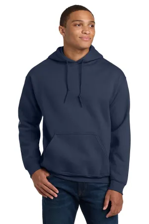 Gildan Mens Pill Resistant Hooded Sweatshirt Hoodie w/ Pouch Pocket - Navy Blue  Affordable Clothing Gildan