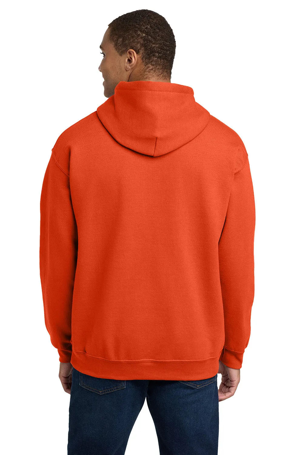 Gildan Mens Pill Resistant Hooded Sweatshirt Hoodie w/ Pouch Pocket - Orange  Affordable Clothing Gildan