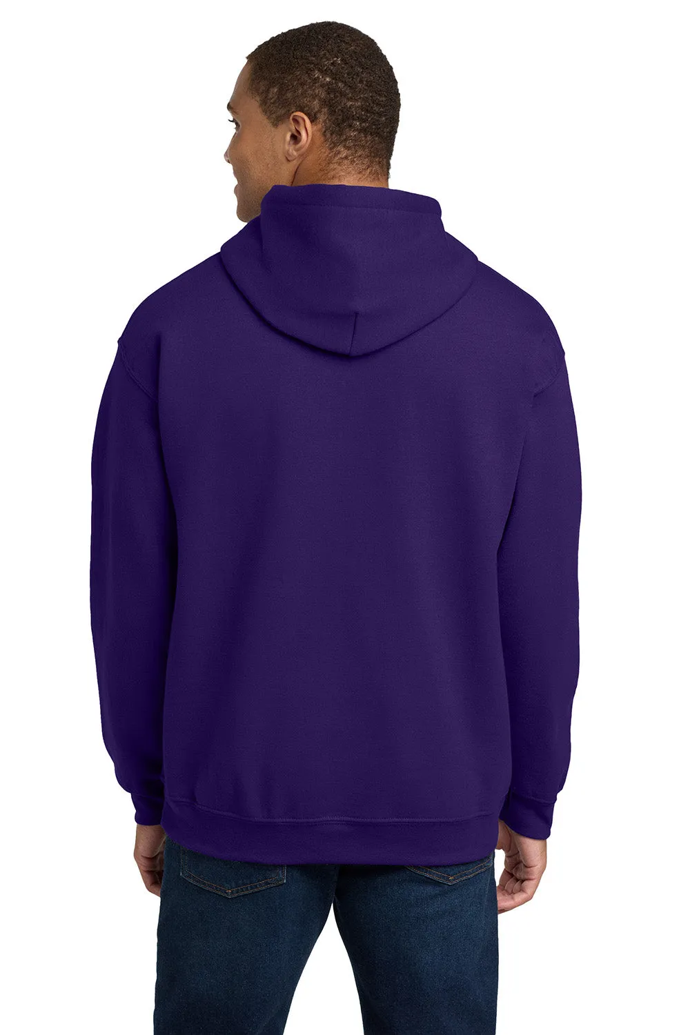 Gildan Mens Pill Resistant Hooded Sweatshirt Hoodie w/ Pouch Pocket - Purple  Affordable Clothing Gildan