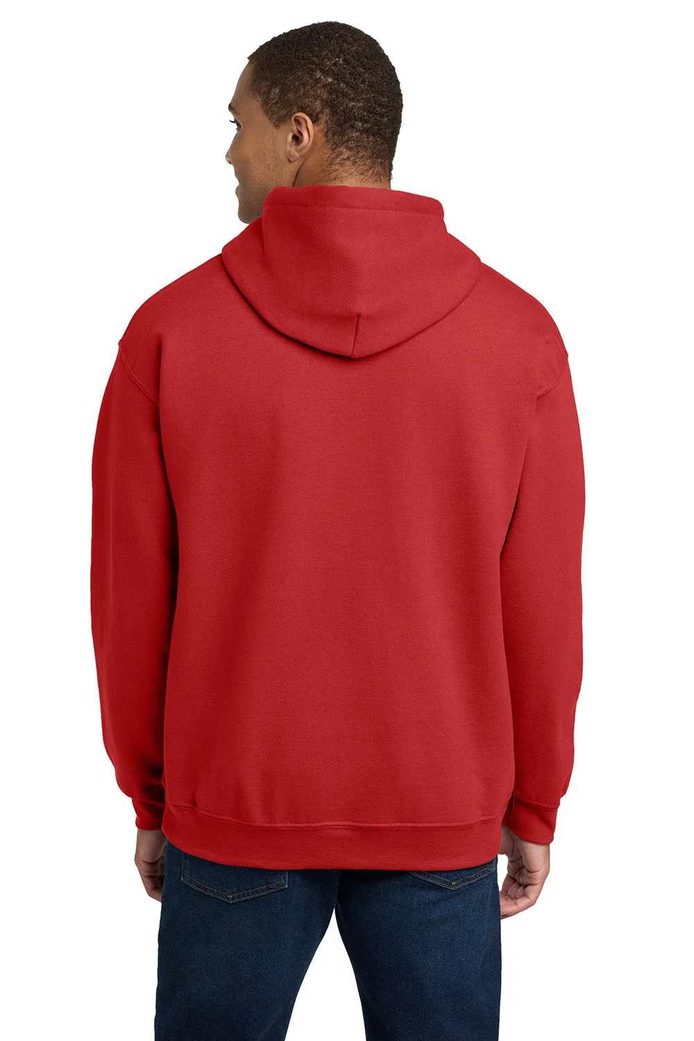Gildan Mens Pill Resistant Hooded Sweatshirt Hoodie w/ Pouch Pocket - Red  Affordable Clothing Gildan