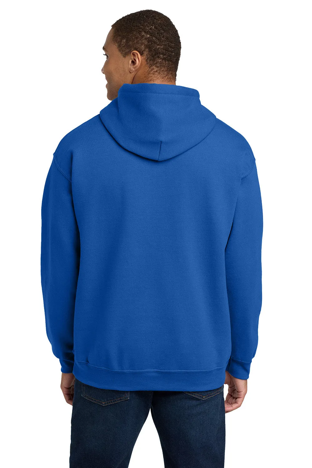 Gildan Mens Pill Resistant Hooded Sweatshirt Hoodie w/ Pouch Pocket - Royal Blue  Affordable Clothing Gildan