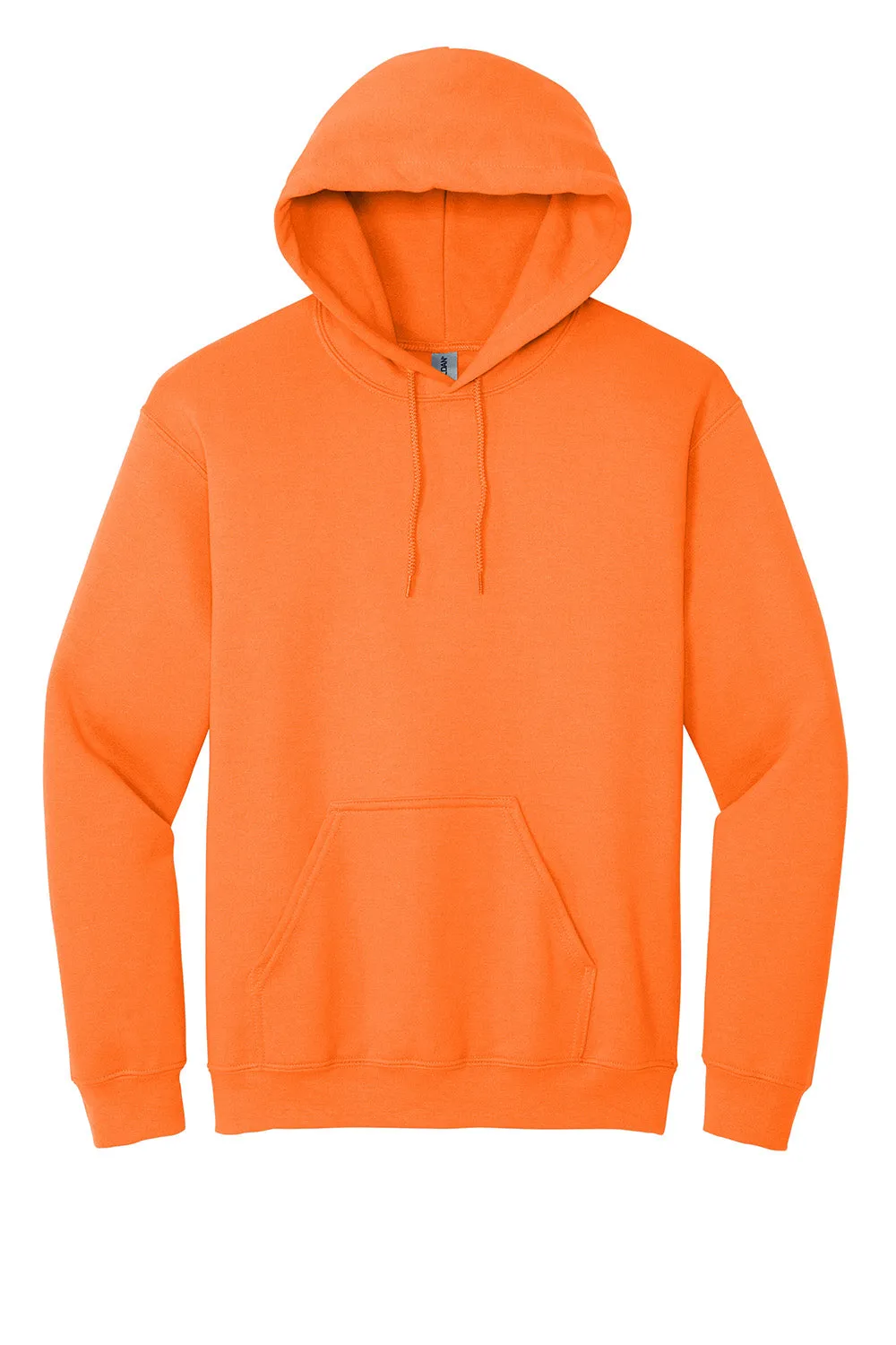 Gildan Mens Pill Resistant Hooded Sweatshirt Hoodie w/ Pouch Pocket - Safety Orange  Affordable Clothing Gildan
