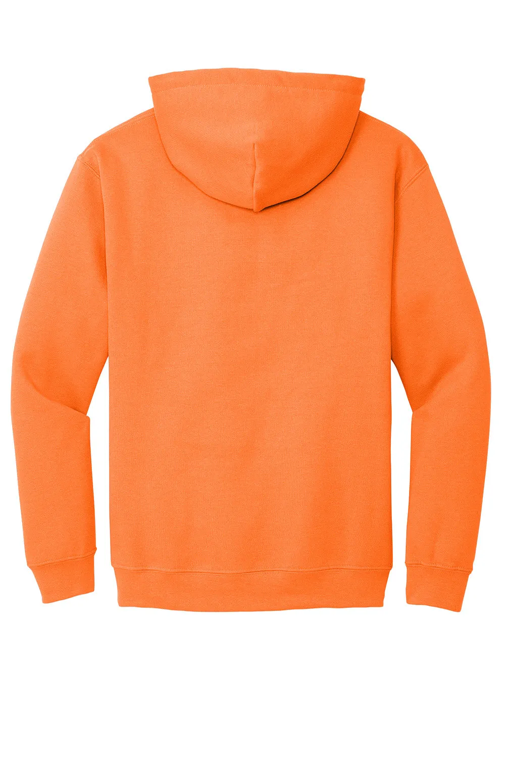 Gildan Mens Pill Resistant Hooded Sweatshirt Hoodie w/ Pouch Pocket - Safety Orange  Affordable Clothing Gildan