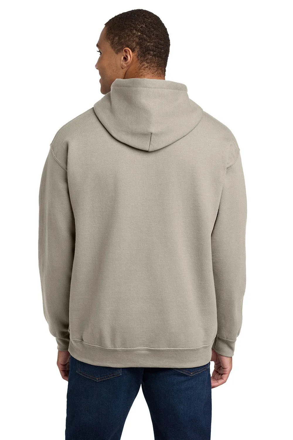 Gildan Mens Pill Resistant Hooded Sweatshirt Hoodie w/ Pouch Pocket - Sand  Affordable Clothing Gildan