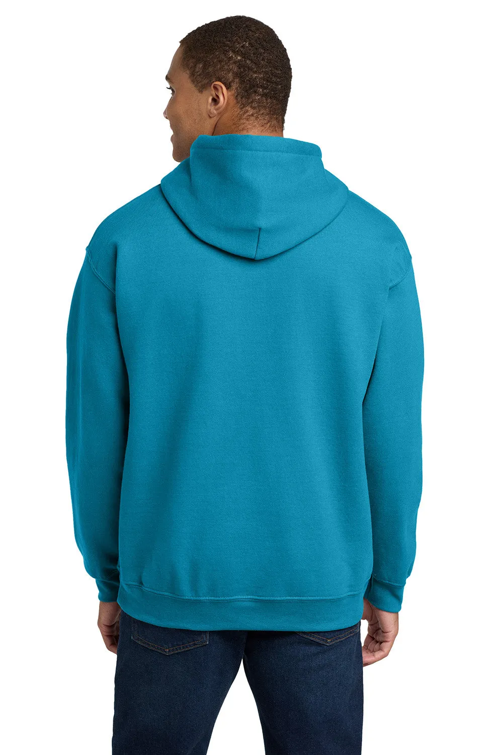 Gildan Mens Pill Resistant Hooded Sweatshirt Hoodie w/ Pouch Pocket - Sapphire Blue  Affordable Clothing Gildan