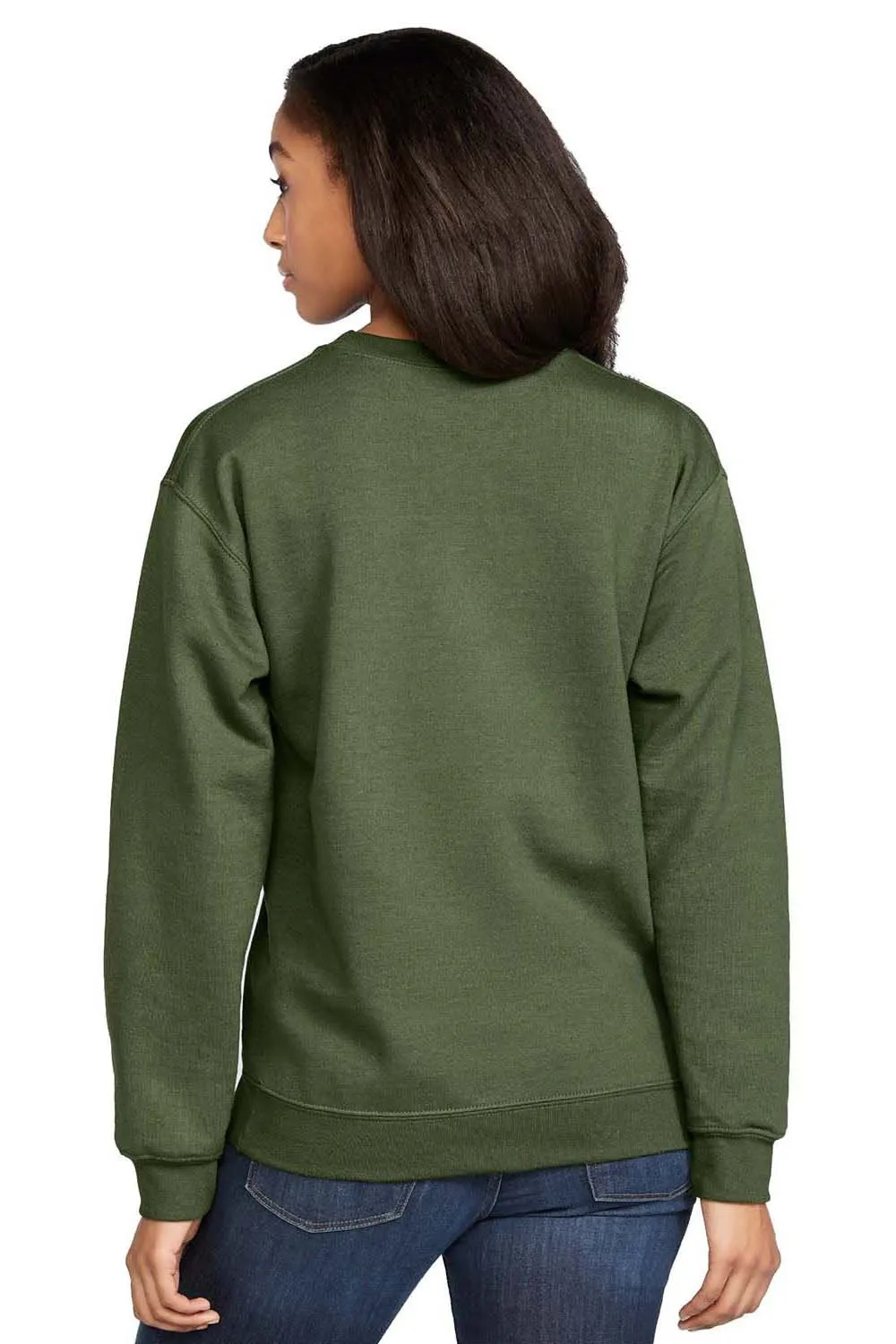 Gildan Mens Softstyle Crewneck Sweatshirt - Military Green