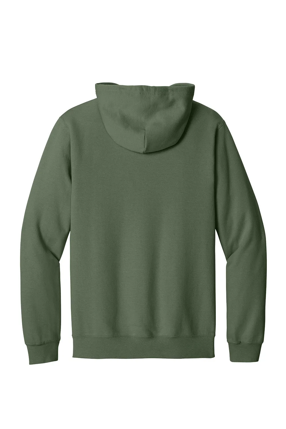 Gildan Mens Softstyle Fleece Full Zip Hooded Sweatshirt Hoodie w/ Pockets - Military Green