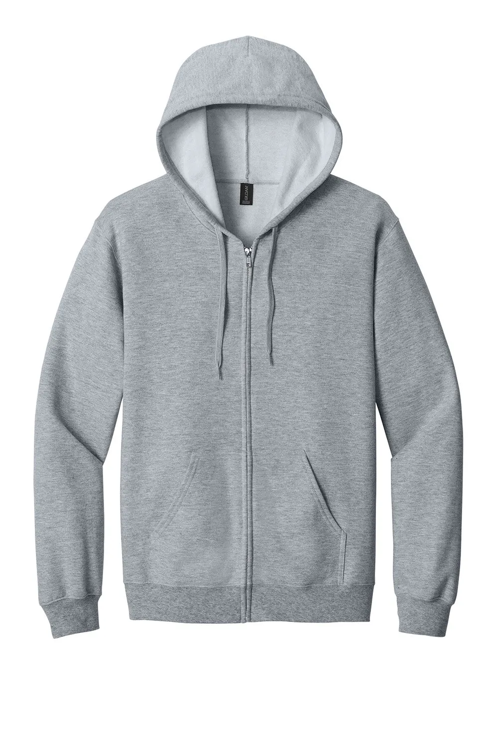 Gildan Mens Softstyle Fleece Full Zip Hooded Sweatshirt Hoodie w/ Pockets - Sport Grey