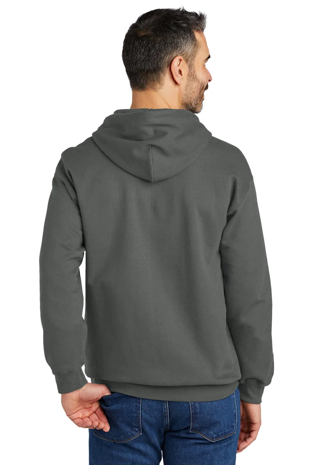 Gildan Mens Softstyle Hooded Sweatshirt Hoodie w/ Pouch Pocket - Charcoal Grey