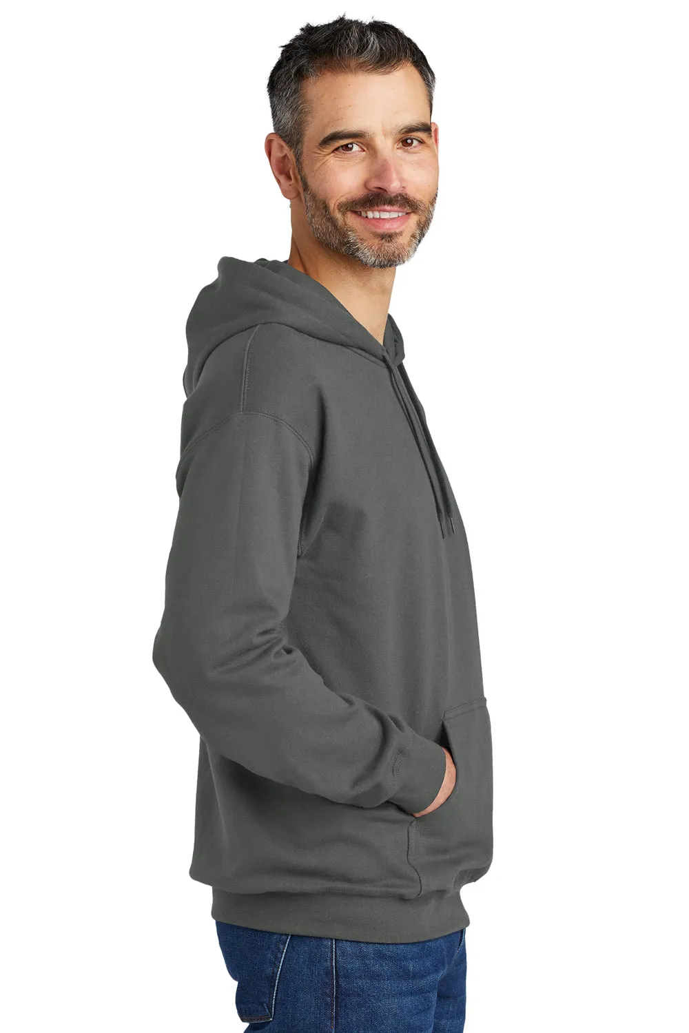 Gildan Mens Softstyle Hooded Sweatshirt Hoodie w/ Pouch Pocket - Charcoal Grey