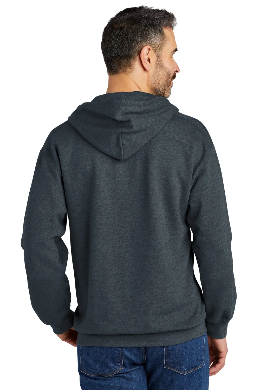 Gildan Mens Softstyle Hooded Sweatshirt Hoodie w/ Pouch Pocket - Heather Dark Grey