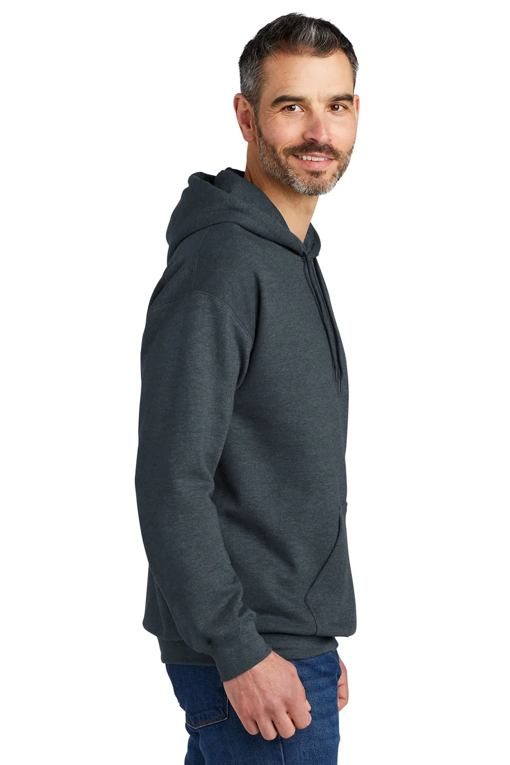 Gildan Mens Softstyle Hooded Sweatshirt Hoodie w/ Pouch Pocket - Heather Dark Grey
