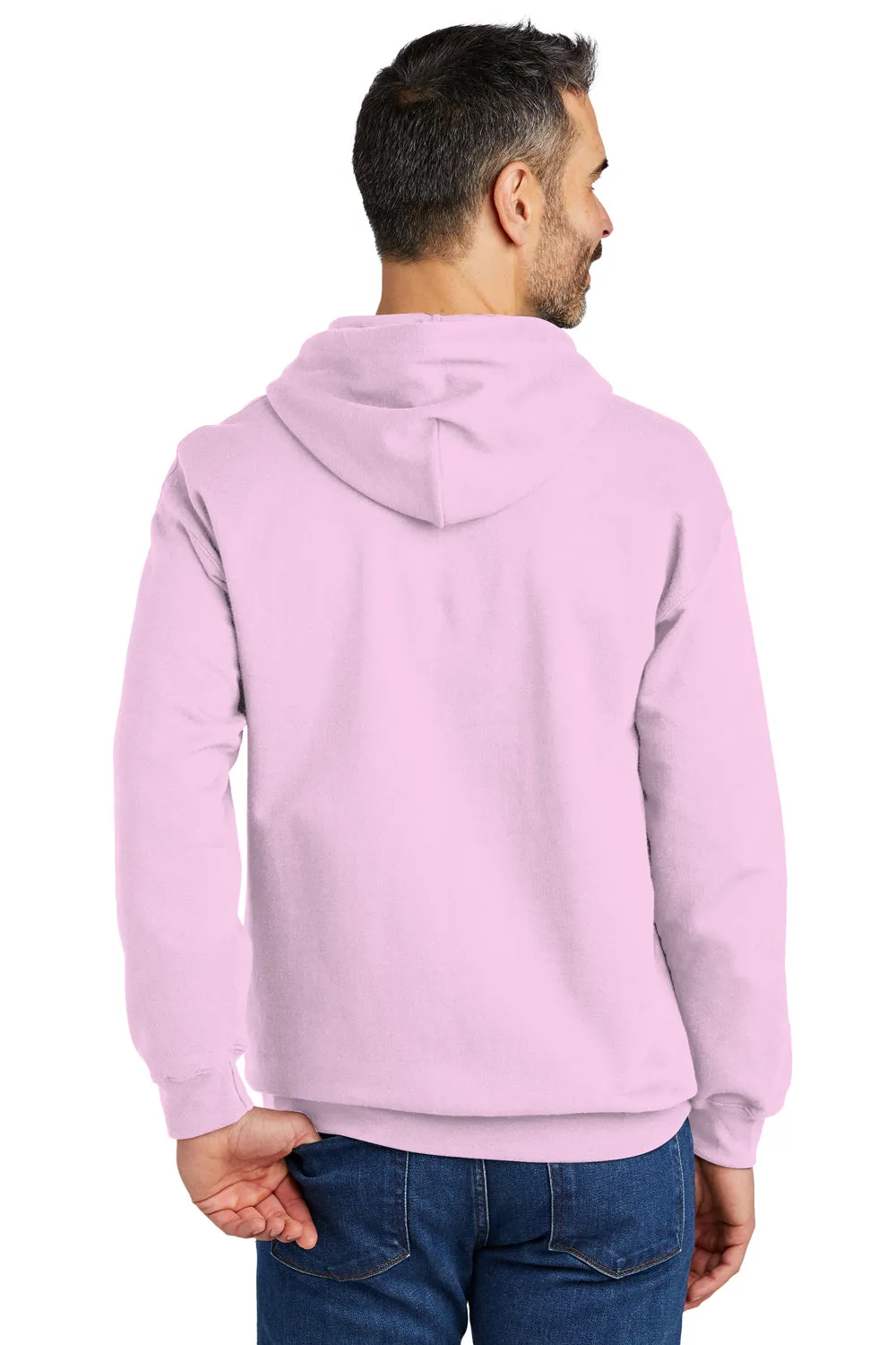 Gildan Mens Softstyle Hooded Sweatshirt Hoodie w/ Pouch Pocket - Light Pink