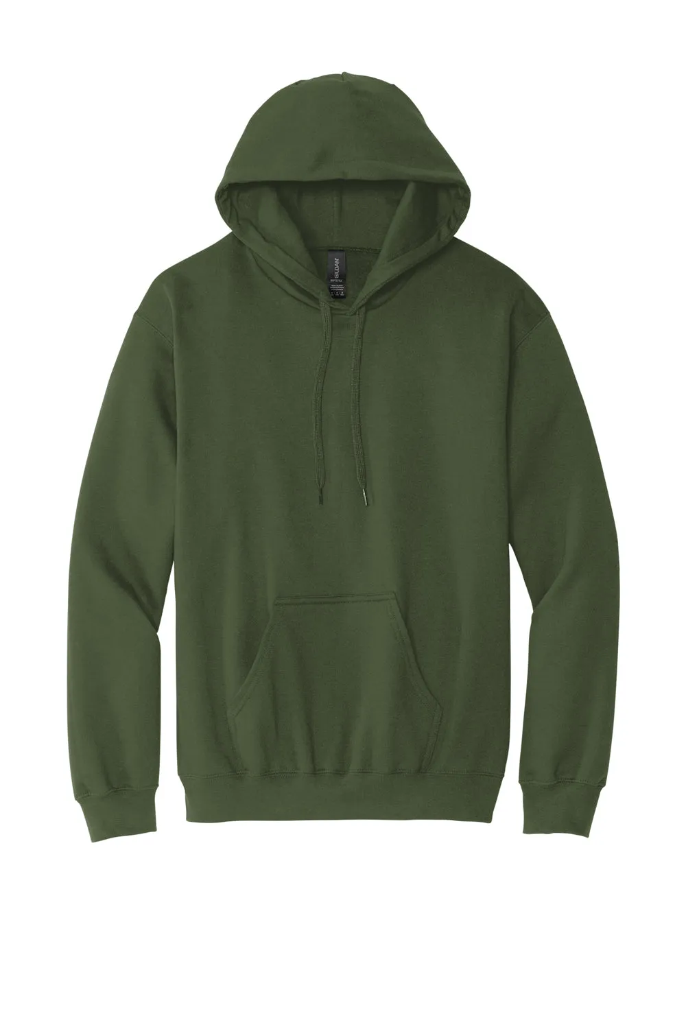 Gildan Mens Softstyle Hooded Sweatshirt Hoodie w/ Pouch Pocket - Military Green