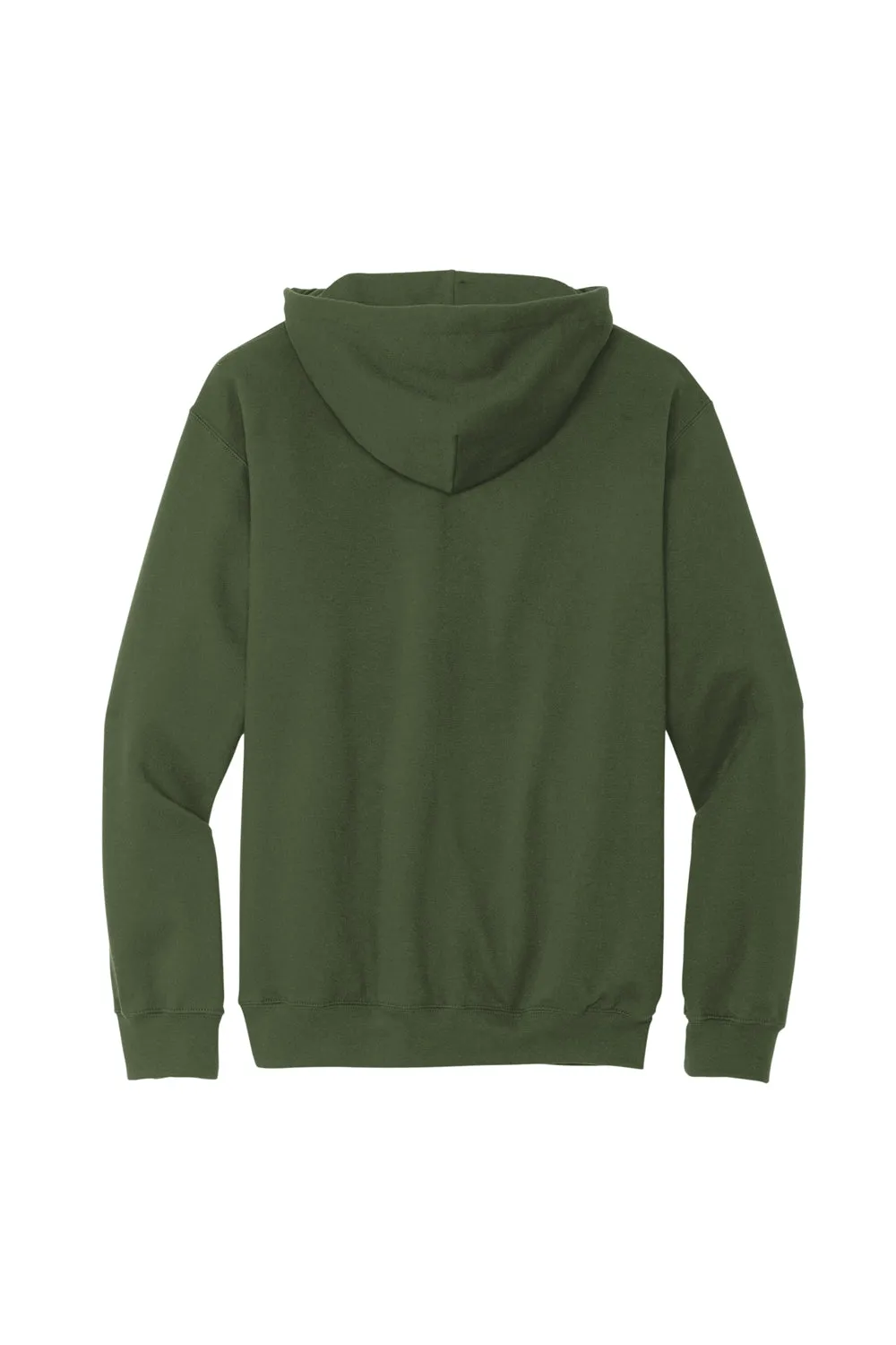 Gildan Mens Softstyle Hooded Sweatshirt Hoodie w/ Pouch Pocket - Military Green