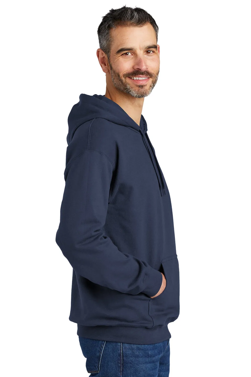 Gildan Mens Softstyle Hooded Sweatshirt Hoodie w/ Pouch Pocket - Navy Blue