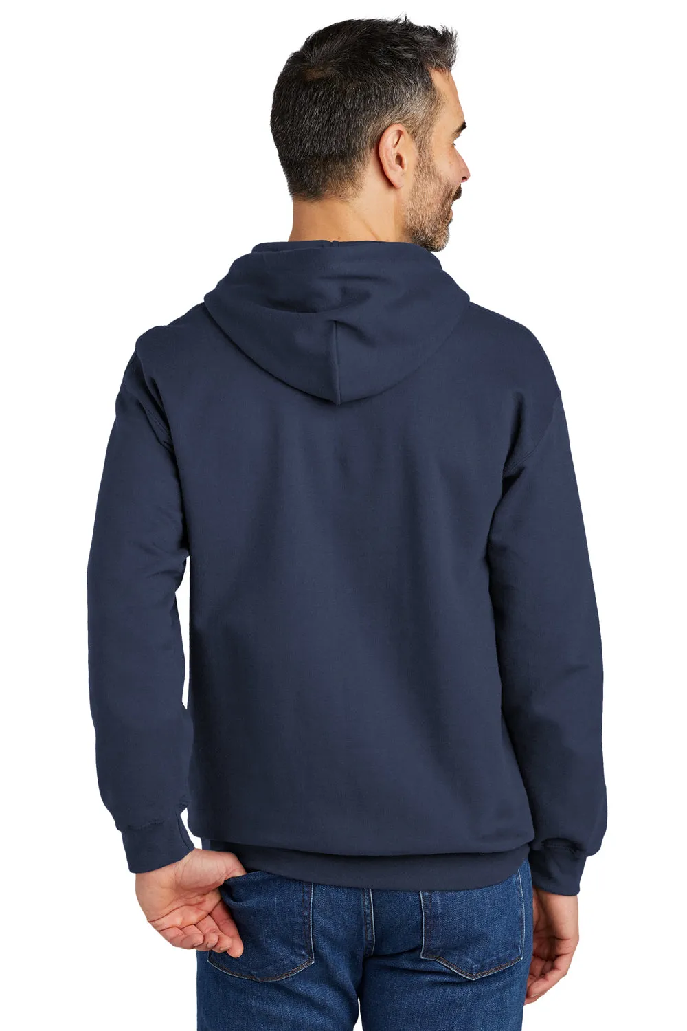 Gildan Mens Softstyle Hooded Sweatshirt Hoodie w/ Pouch Pocket - Navy Blue