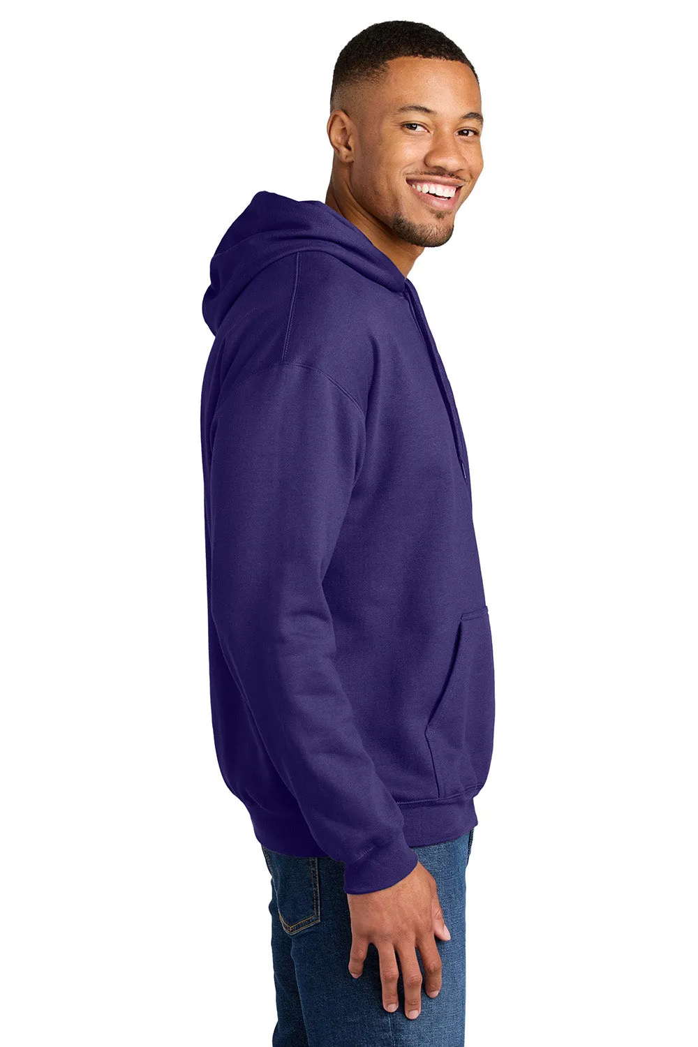 Gildan Mens Softstyle Hooded Sweatshirt Hoodie w/ Pouch Pocket - Purple