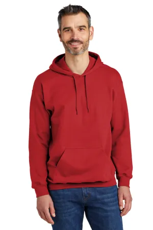 Gildan Mens Softstyle Hooded Sweatshirt Hoodie w/ Pouch Pocket - Red