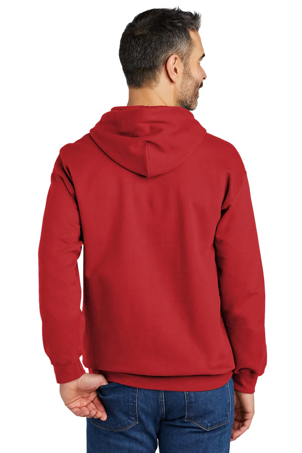 Gildan Mens Softstyle Hooded Sweatshirt Hoodie w/ Pouch Pocket - Red