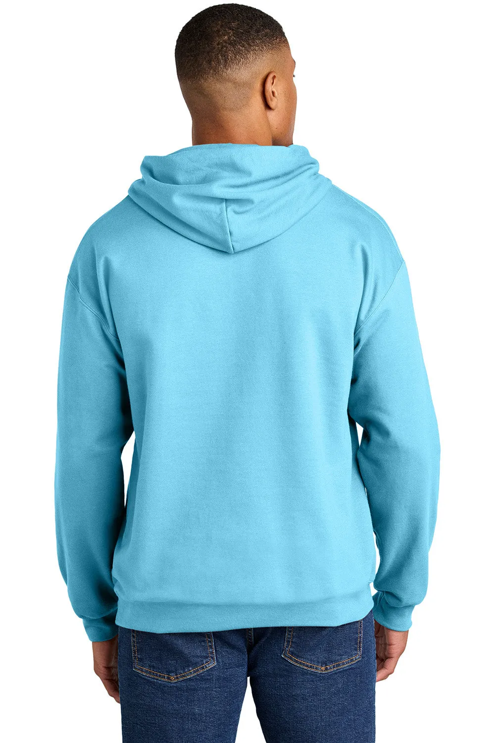 Gildan Mens Softstyle Hooded Sweatshirt Hoodie w/ Pouch Pocket - Sky Blue