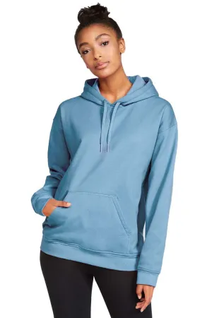 Gildan Mens Softstyle Hooded Sweatshirt Hoodie w/ Pouch Pocket - Stone Blue  Affordable Clothing Gildan