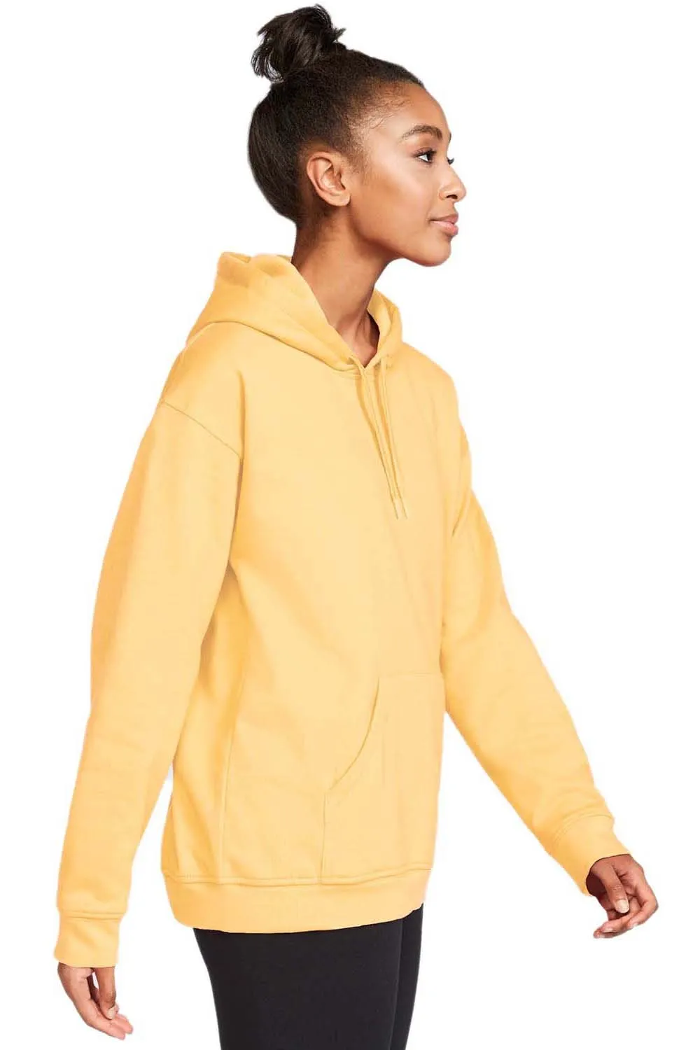 Gildan Mens Softstyle Hooded Sweatshirt Hoodie w/ Pouch Pocket - Yellow Haze